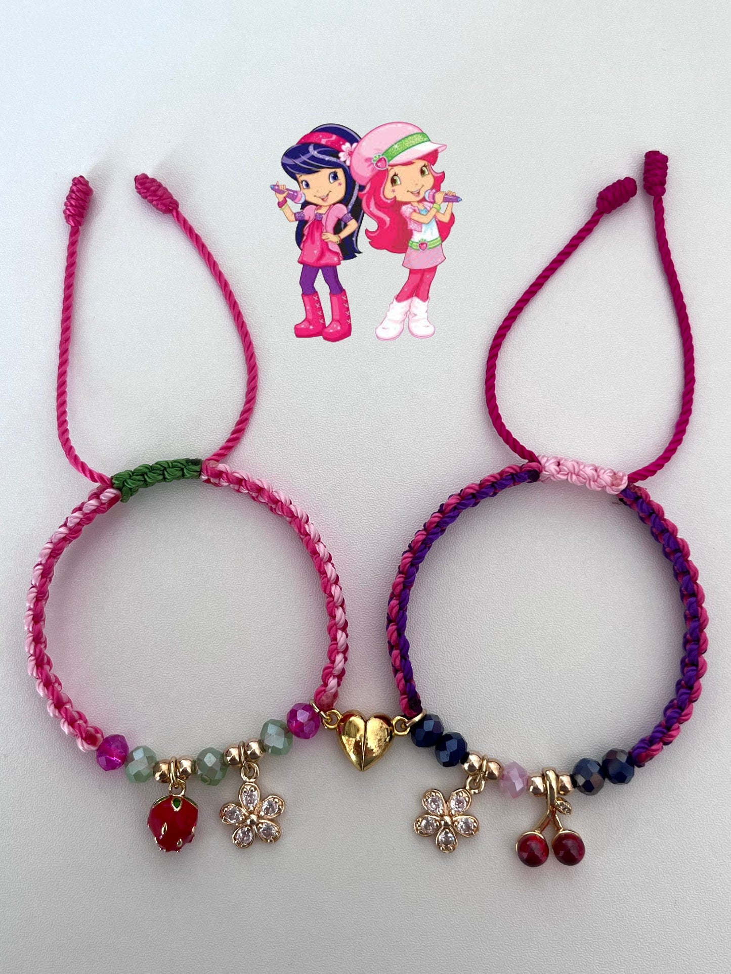 Strawberry Shortcake & Cherry Jam Bracelet (Adjustable)