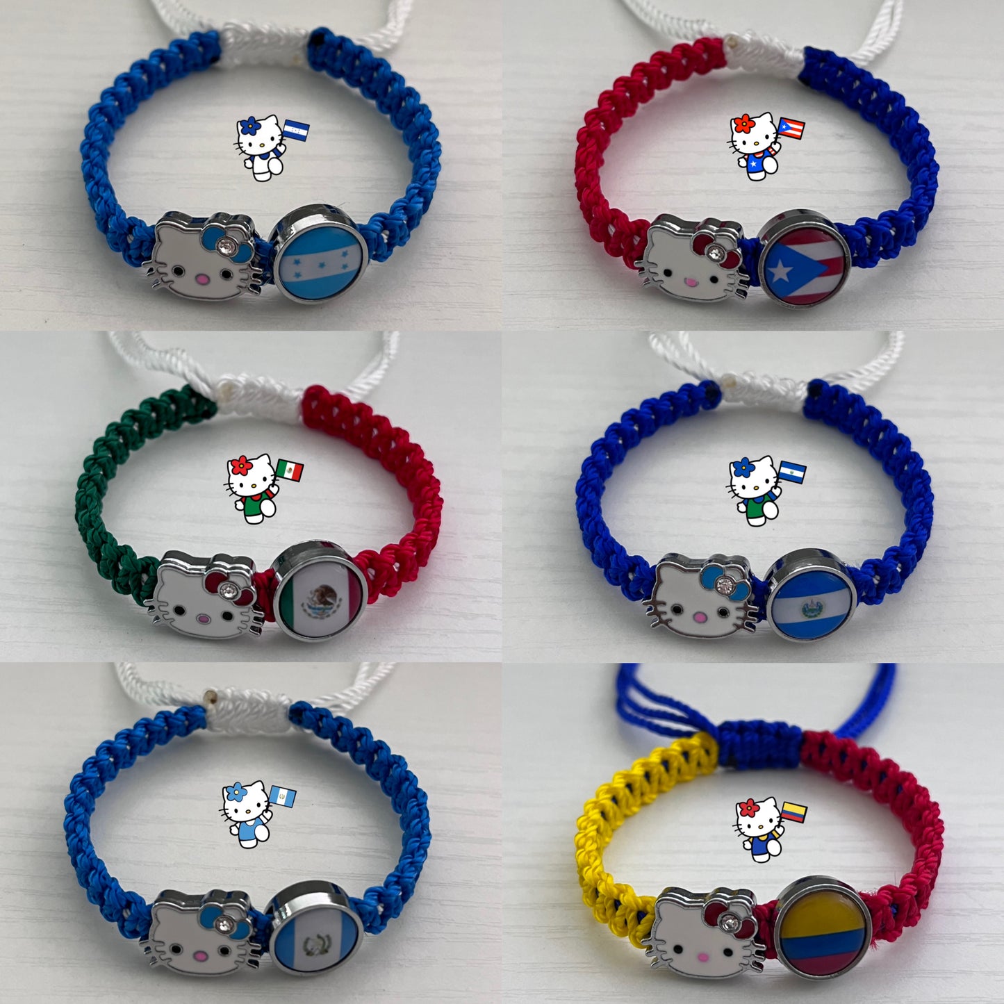 Hello Kitty Flags Bracelet (Adjustable)